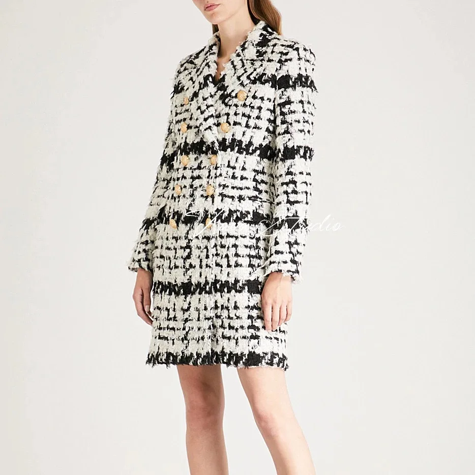 New Design Stock Elegant Celebrity Party  Woolen Woman Coat