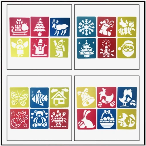 Plastic Designs PP Drawing Stencil Set For Kids art stencil