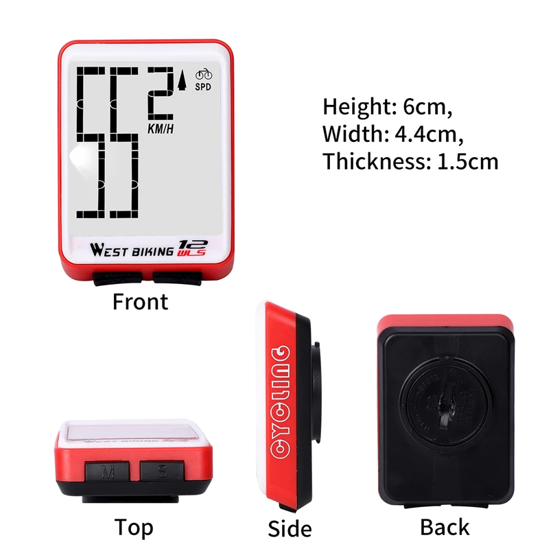 WEST BIKING Wireless Bike Computer 14 Functions meter Odometer Cycling Wired Mount MTB Bike Stopwatch Bicycle Computer