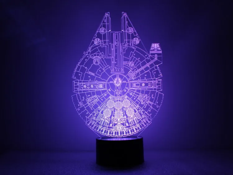  7 видов цветов Удивительные оптические иллюзии 3D лампа сенсор USB LED комната с AA батарея работает база +