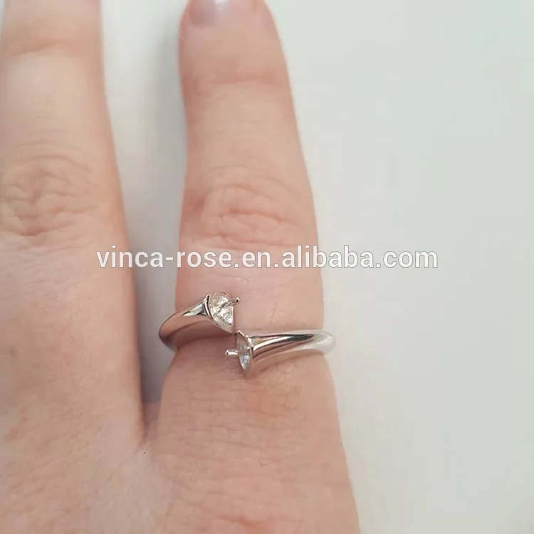 925 sterling silver south sea pearls jewelry mounting cultured pearl moti ring setting  simple design for girls