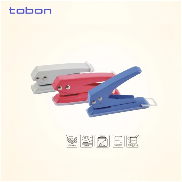 Высококачественный металлический Дырокол с одним отверстием, 15 листов