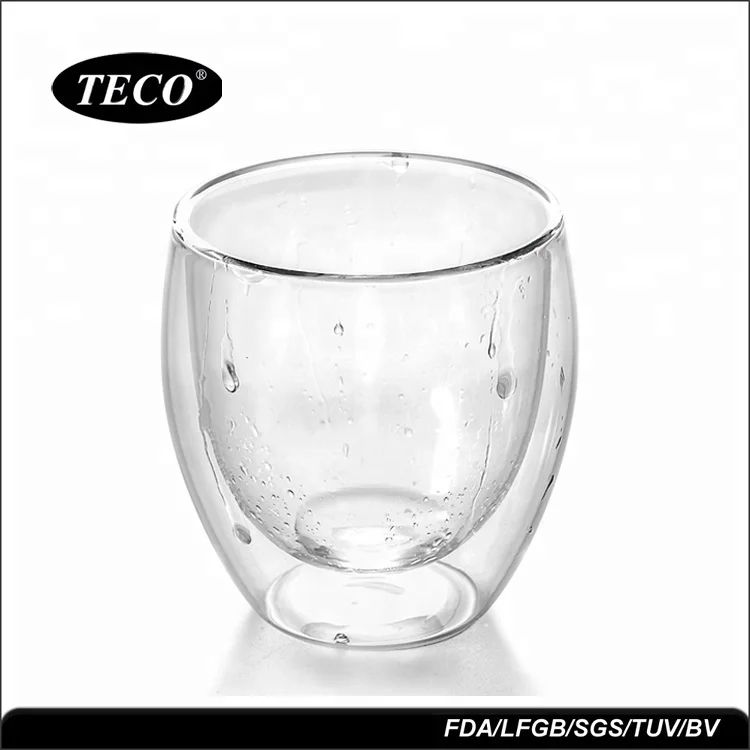 Hot Selling Free Sample Machine Made Double Wall Glass Coffee Cup 80ml
