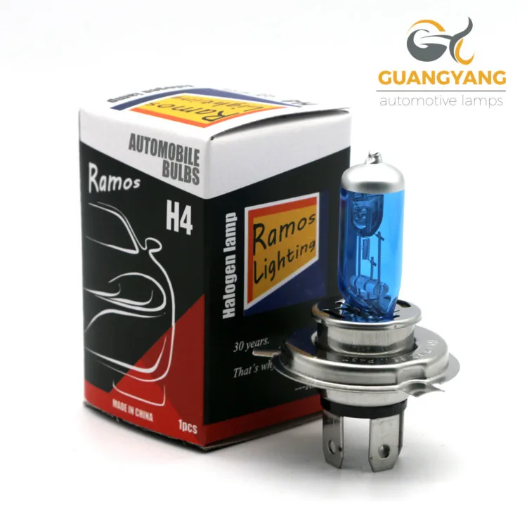 Ramos lighting 9003 h4 12v 100/90w p43t blue super white Auto Lighting System halogen bulb car xenon lamp
