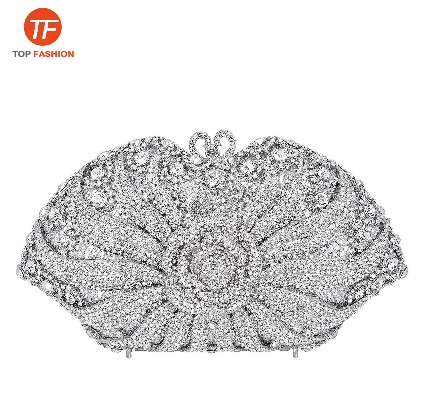 Expensive Crystal Rhinestone Clutch Purse Women Flower  Evening Bag for Formal Party Wholesales from China Supplier