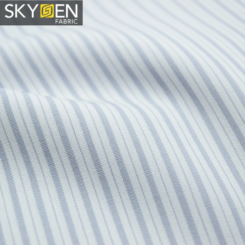 Новинка, популярная текстильная Мужская рубашка, одежда, тканая рубашка, чесаный 100% хлопок, полосатая ткань из Китая