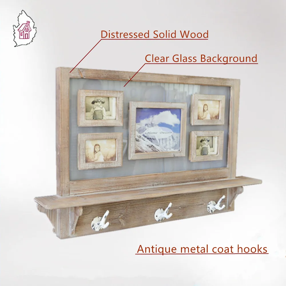Wooden Wall Hanging Decorative classic multi glass picture frame photo frames