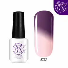 Sexy Mix 7 ML Chameleon Mudando A Cor Mudança de Temperatura UV Unha Polonês Gel de Longa Duração Gel UV Verniz para As Unhas