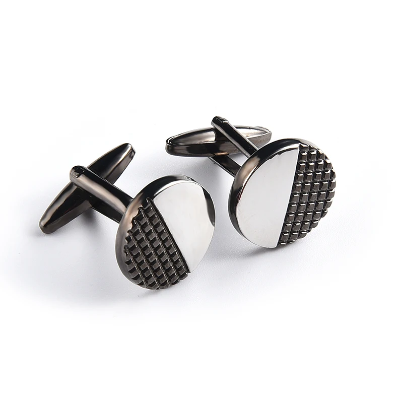 Оптовая продажа, дешевые металлические Мужские жесткие эмалированные латунные запонки, запонки для рекламы