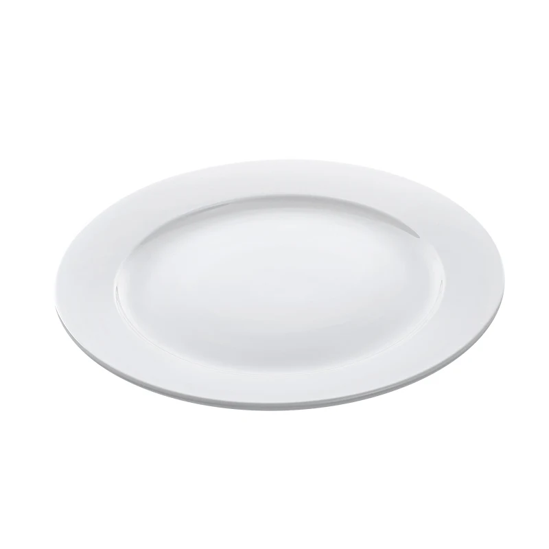 Wholesale Hotel Use Dishwash Safe High Quality Ceramic White Dinner Plate, Loza China@