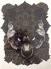 Feroz Panda Quente Sale21 X 15 CM Tatuagem Temporária Etiquetas Da Arte Corporal Temporária À Prova D’ Água #84