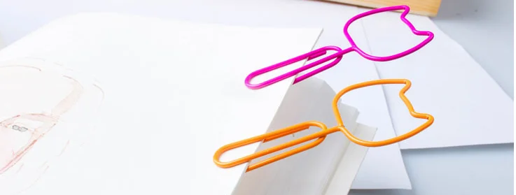 
Stationery Promotional Custom office new design cat shape cute metal paper clip 