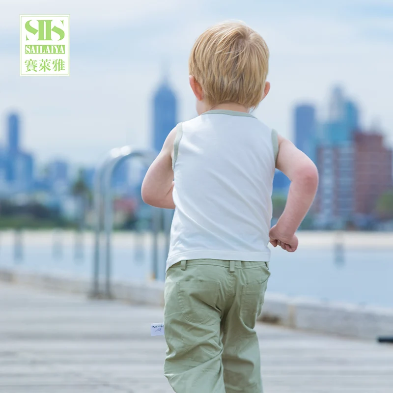 
infant toddler baby organic baby tops vests white clothes kids summer garments 