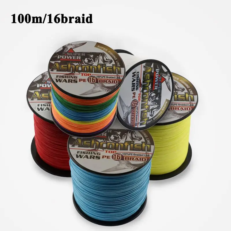 16 strands 1000 meters 0.16--2.00 mm 20 LB-500LB PE braided fishing line
