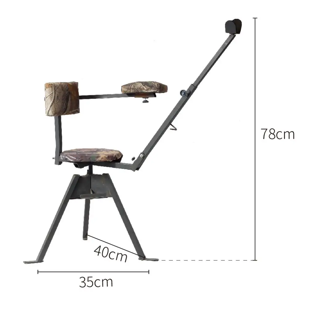 OEM Outdoor Portable Tripod Mesh Camo Blind Foldable 360 Degree Swivel Folding Shooting Stool Hunting Chair