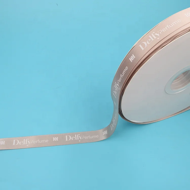 New Design Customized Printed Branding Logo Soft Polyester Silk Satin Ribbon Rolls for Gift Package