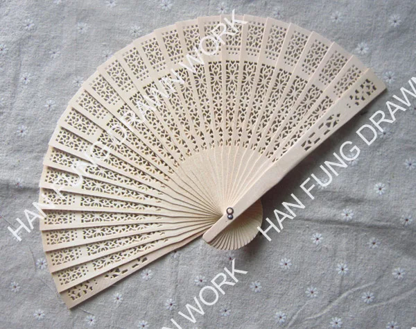 Decorative Natural Wood Sandalwood Custom Wedding Hand Fan