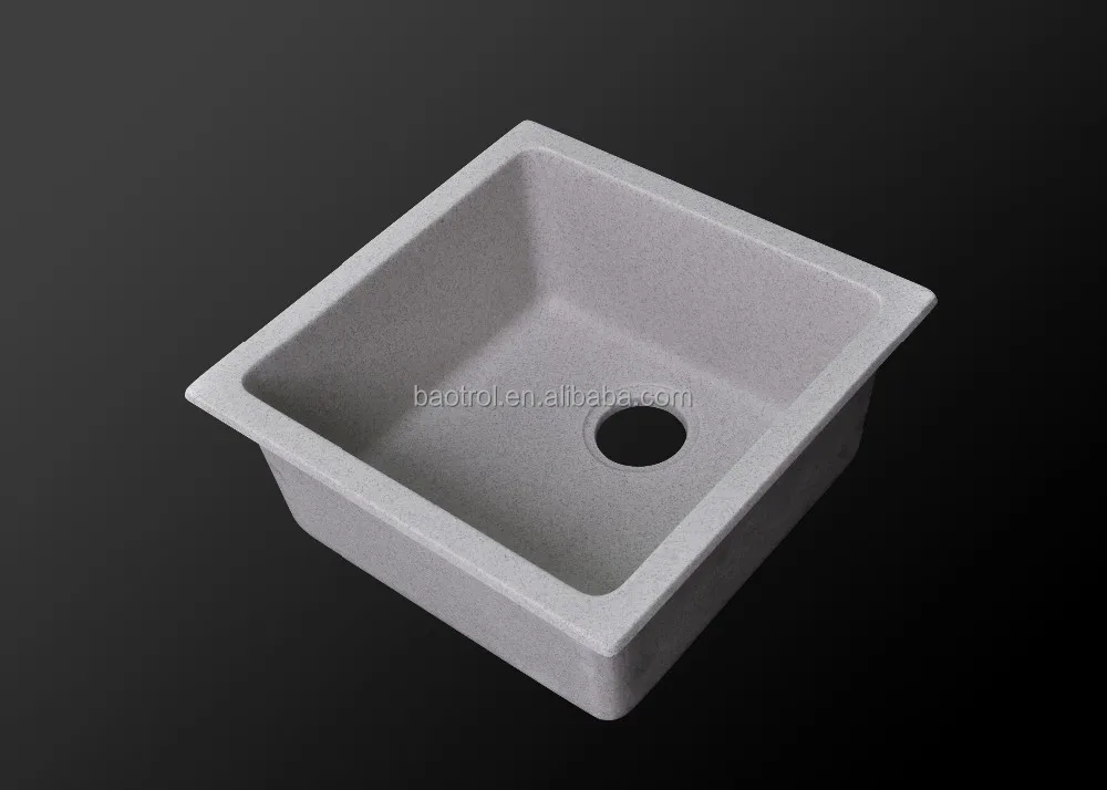 Artifical granite kitchen sink black quartz single bowl sink