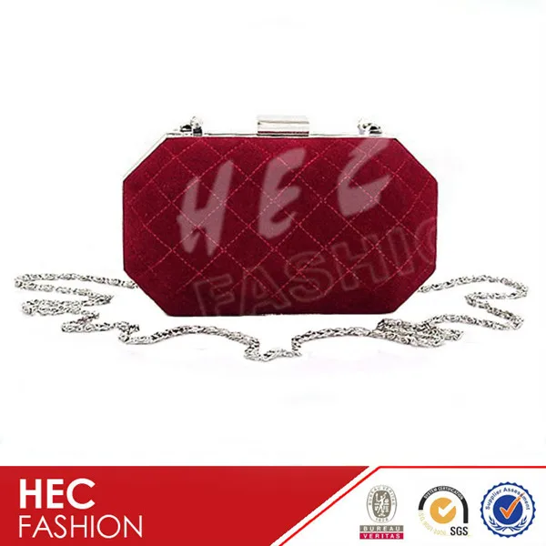 Vintage style plaid chain clutch bag, evening bag