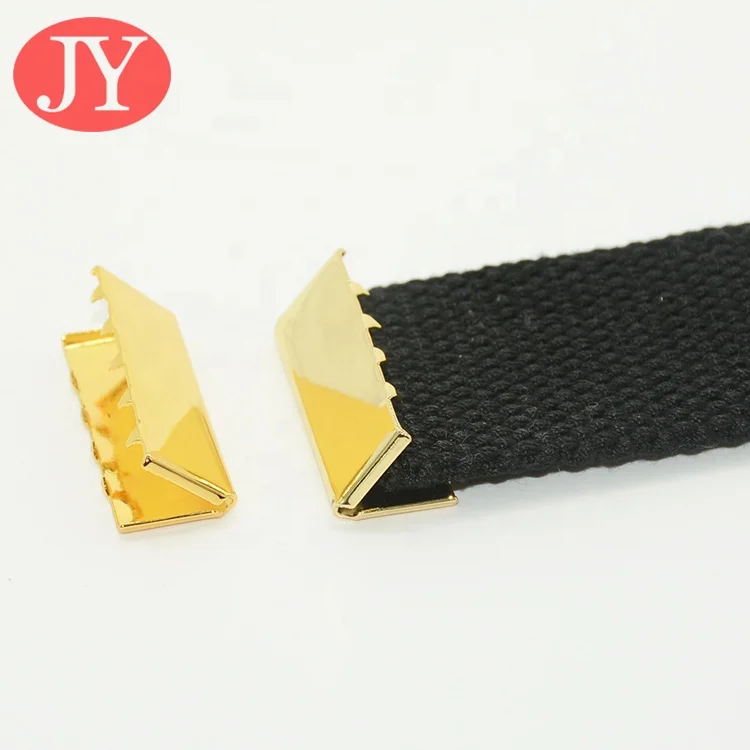 Factory price 15mm small size copper metal belt end tips