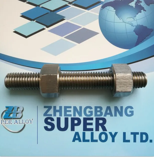 
Stud bolt c/w 2 nuts with material 904L N08904 1.4539 used in oil and gas industry 
