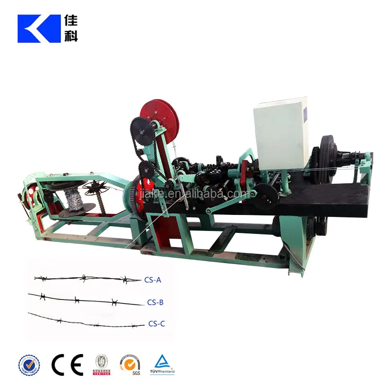 High speed barbed wire making machine