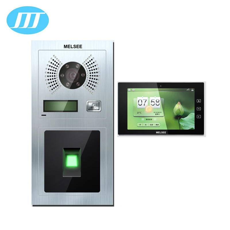
Melsee 10 inch ip video door phone intercom system with fingerprint for villa 