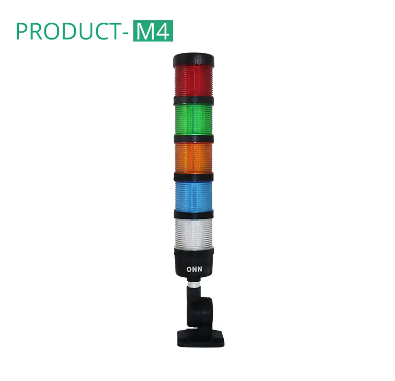 ONN-M4 RYGBW 5 Layers 5 Colors LED Warning Lights 24v with Buzzer for CNC Machine