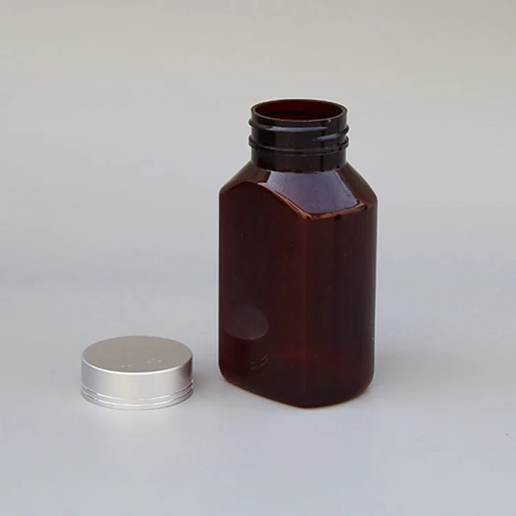 Wholesale Plastic 150ml Food Sealed Capsule Tablet Square Transparent  PET Container