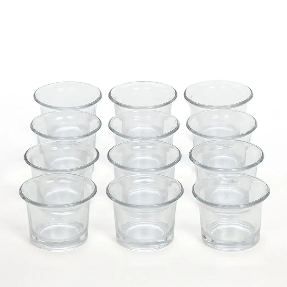 quality cheap Tulip shape candle glass container for tea light candles