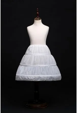 In Stock 3 Hoops White A-Line Petticoat Crinoline Underskirt Accessories WF938