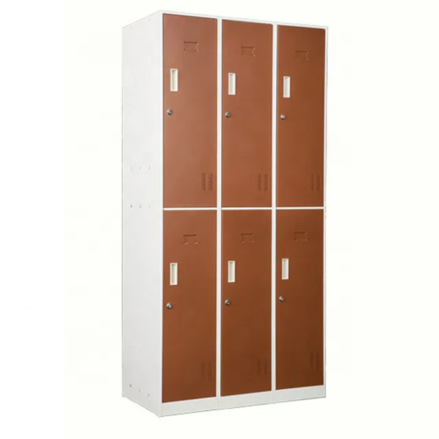 Factory Price Steel Storage Locker for Changing Room School Gym 6 Door Worker Staff Metal Locker Cabinet