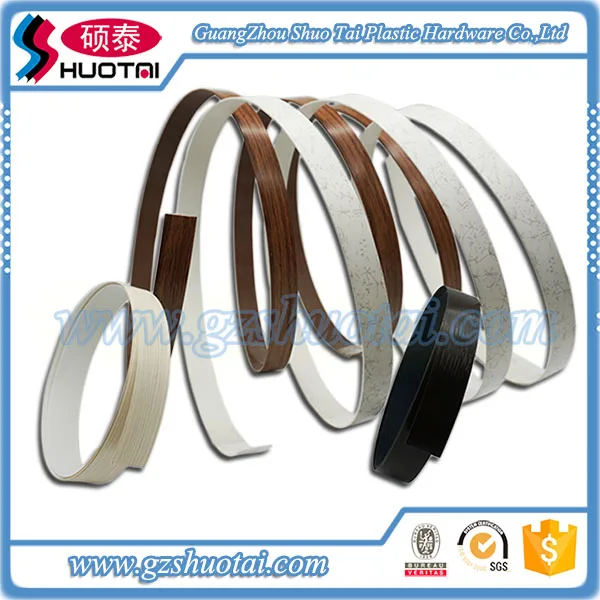 
Wood grain plastic strip edge guard in wooden color for seal edge of furniture 