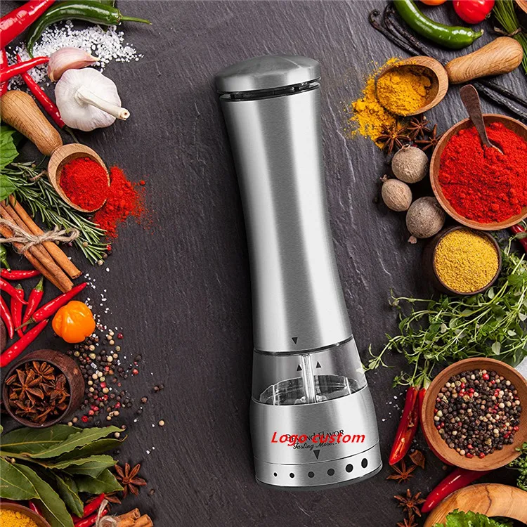 
Kitchenware Best Adjustable Manual Stainless Steel Salt and electric pepper Grinder Spice Grinder 