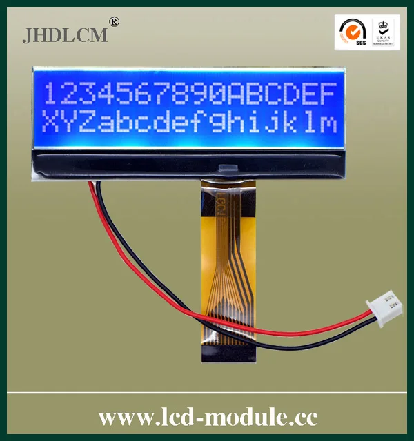 16x2 matrix LCD module JHD1602-G01BTW-B