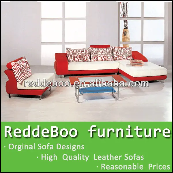 свежий цвет дизайн софы, французская дизайн кожаный диван, со стеклом table#d08