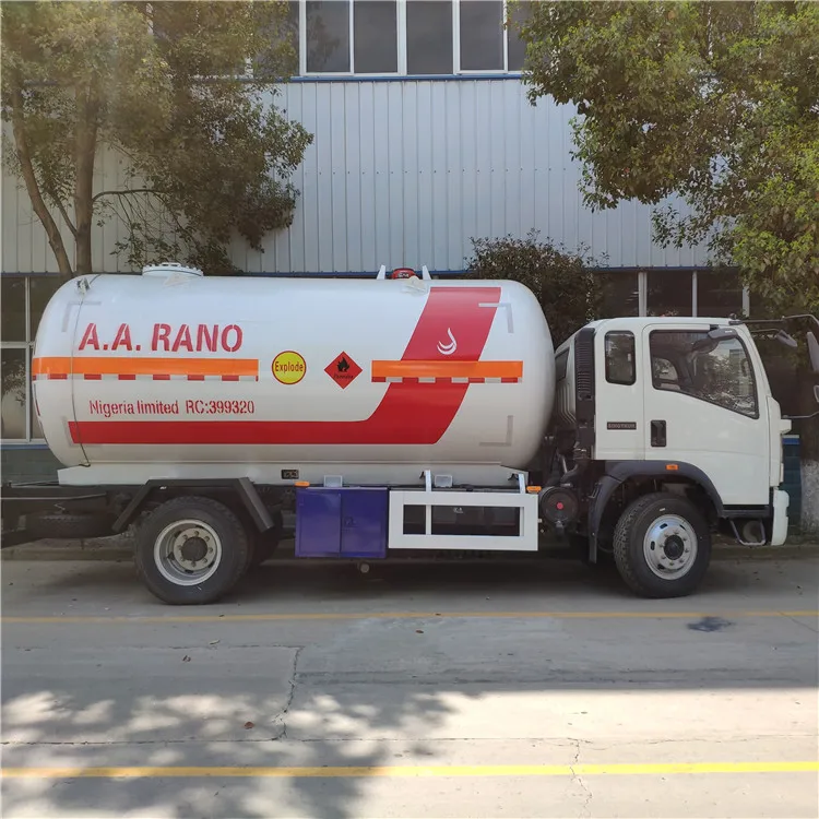 5-7.5Tons LPG Transport Bowser 10,000-15,000L LPG Gas trucks with dispenser for filling cylinders