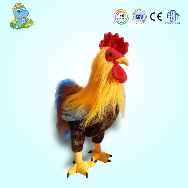 2016 new design customized lifelike stuffed plush Rooster toys for baby