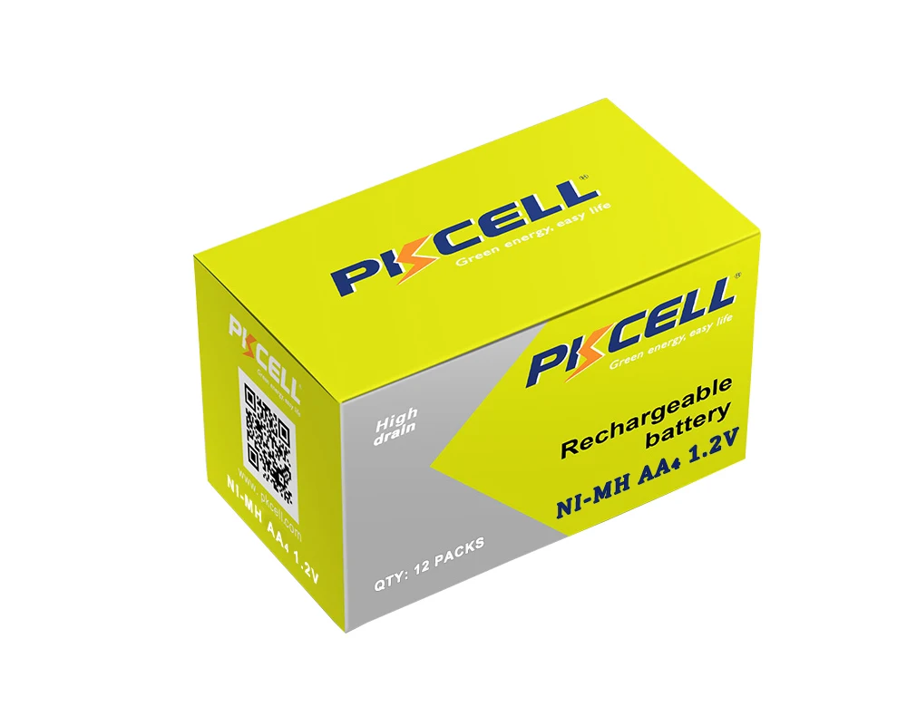 PKCELL hot sale  high quality NiMH 12V rechargeable battery AA small battery 1.2v aa  2800mAh recycled batteries