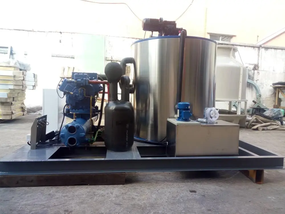 10ton flake ice maker machine for industrial chemical cooling