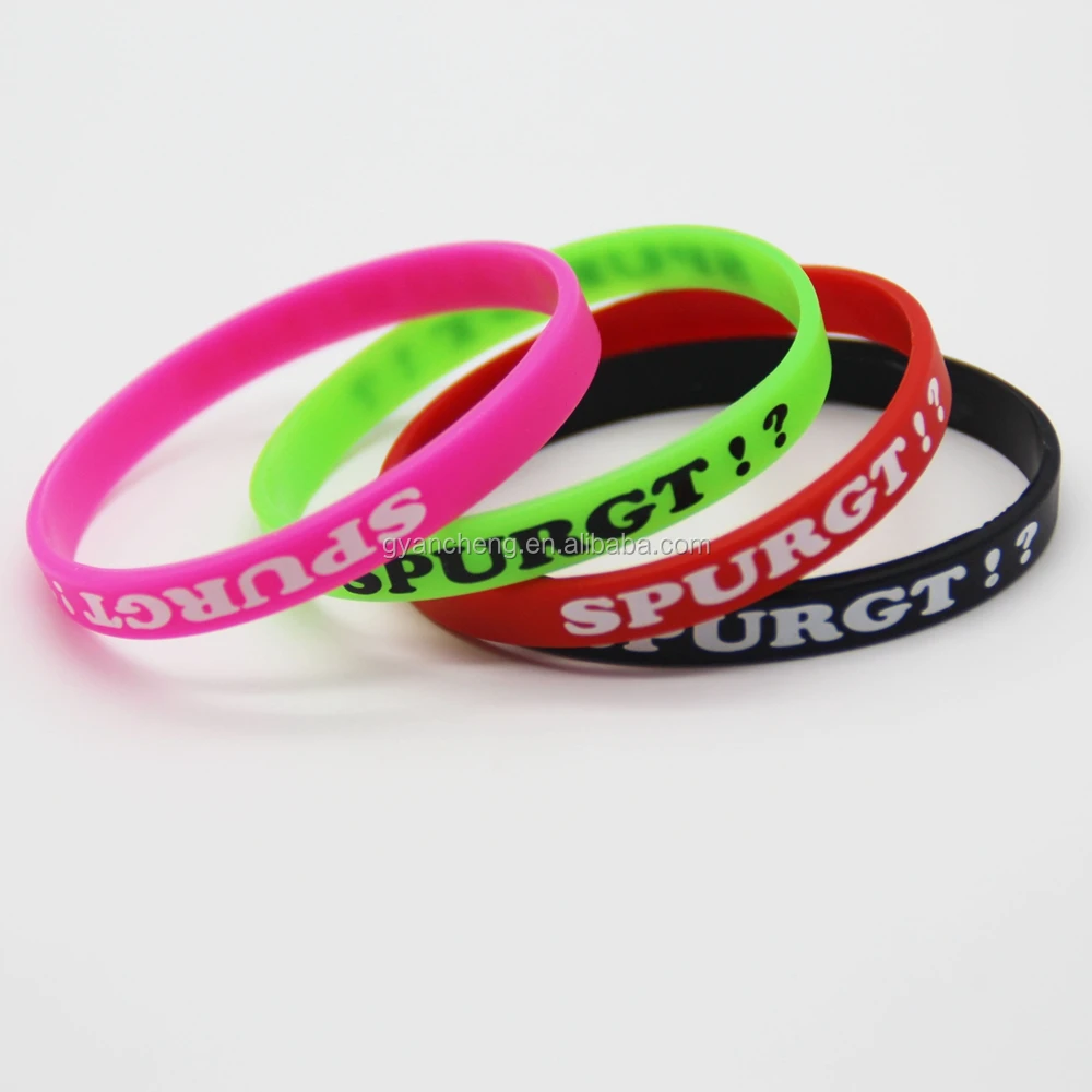 Печать логотипа Силиконовый Браслет Цвет Силиконовые Браслеты