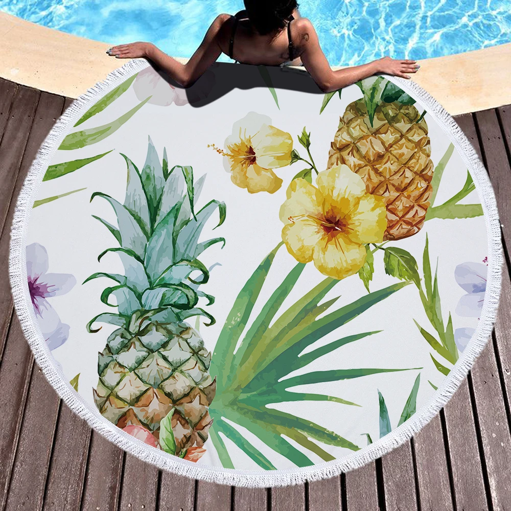 
Wholesale Custom 3D Digital Printed Cool Tea Microfiber Hair Kids Bamboo Kitchen Hot Beach Towel Sets With Tassel 