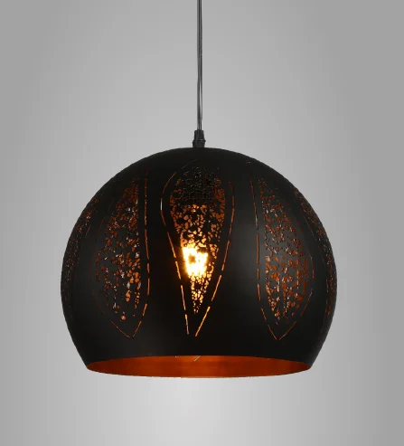 Deco Contemporary Hanging Lights Handmade Iron Drill Lamp Shade Morocco Etched Pendant Light