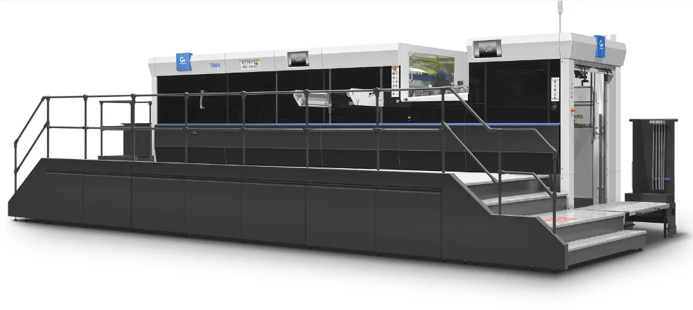 T1060B high speed automatic used paper cup die cutting machine with double cam gripper bar