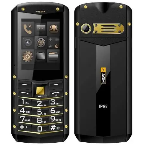AGM M2 IP68 Waterproof 2.4inch 2G GSM Bar Phone Dual SIM Card 1970mAh FM Old Man Student Child Business Keyboard Phone