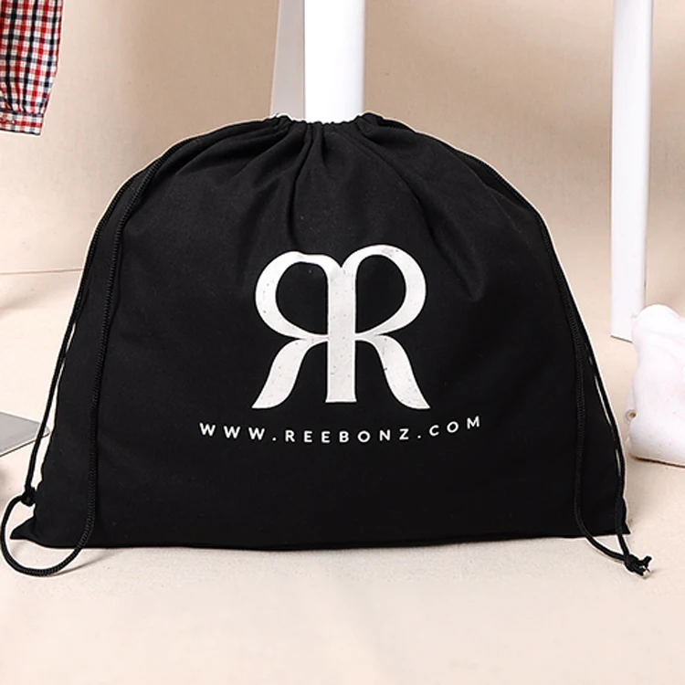 Custom Package Sling Pouch Cotton dust cover bag Drawstring Customized