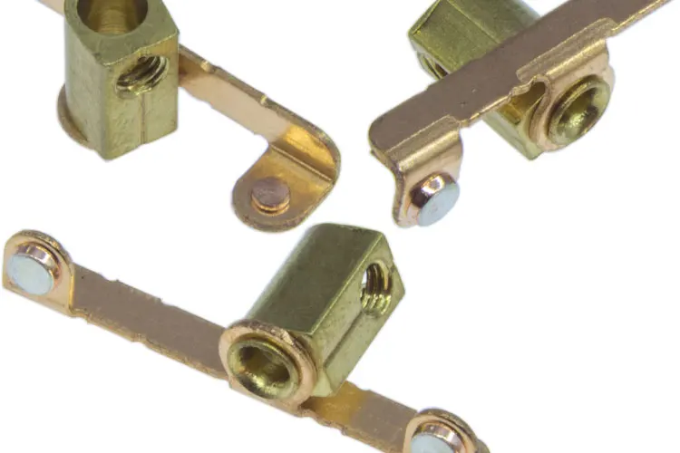switch copper contacts blade sheet, electrical contacts sheet riveting wire connector terminal