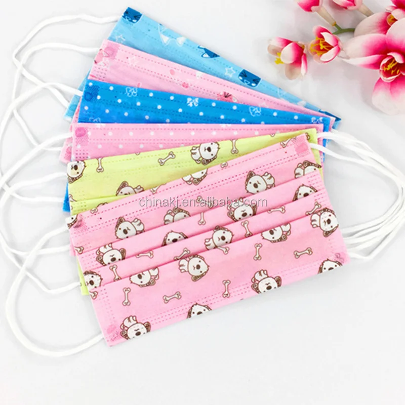 Disposable Non-woven 3 ply decorative Medical Surgical custom printed Face Mask with cartoon Funny design