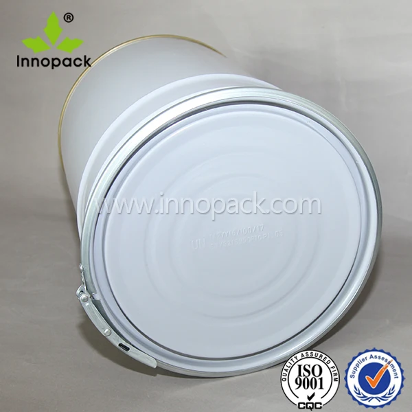 Innopack 18L Steel Pails, 18lt Metal Bucket with Lever Ring Lock Lid