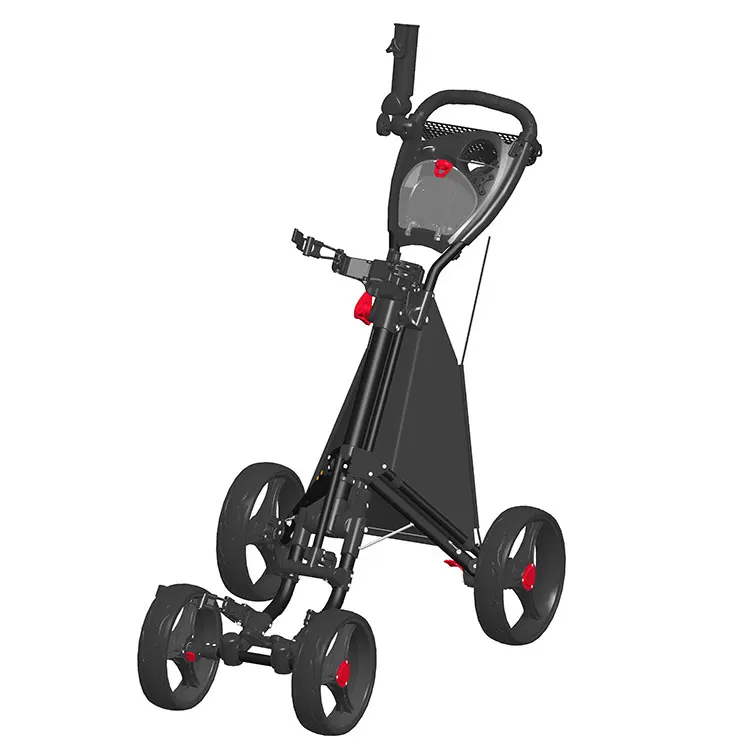 New Product 4 Wheel Folding Push Golf Trolley Cart